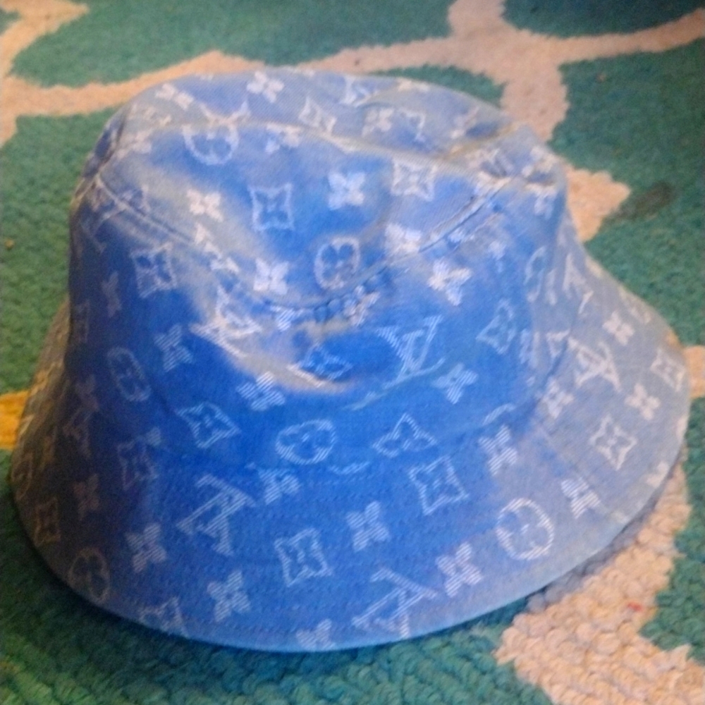 LV denim bucket hat